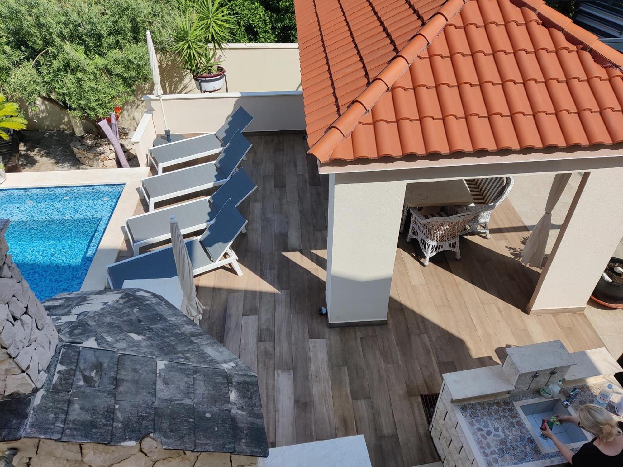 Apartments Villa A - Heating Pool Trogir Exterior photo